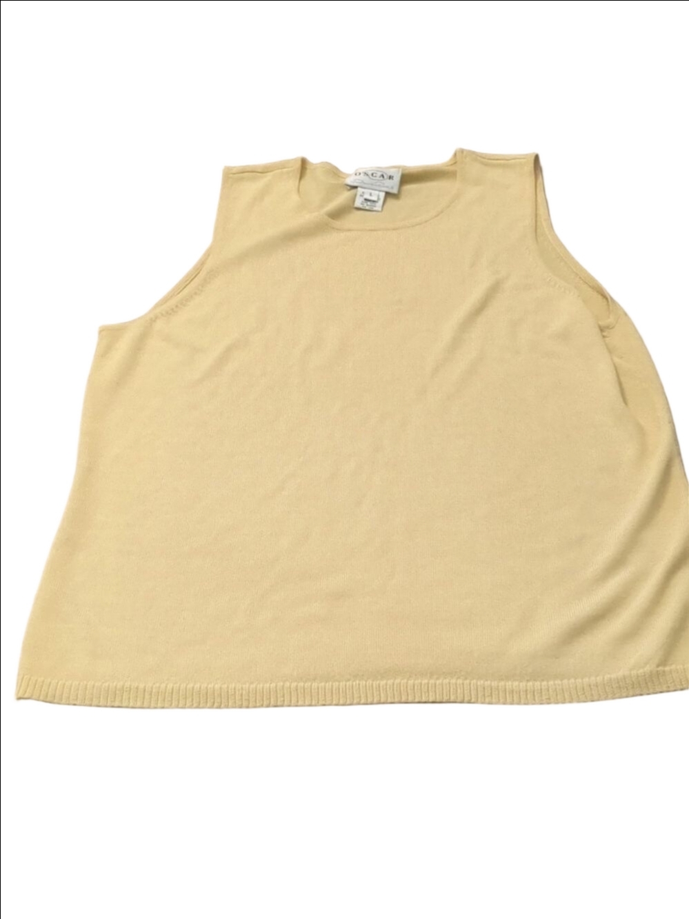 Oscar de la renta sleeveless blouse size large